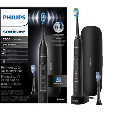 Philips Sonicare Expertclean 7500 Black, Rechargea