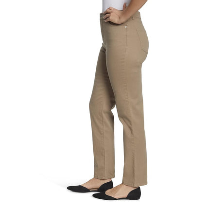 Gloria Vanderbilt Women's Amanda Classic High Rise Tapered Jean Standard, Hazelnut, 10 Short