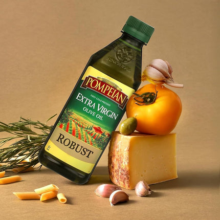 Huile d'olive Pompeian - Vierge extra importée, bouteille en plastique de 946 ml