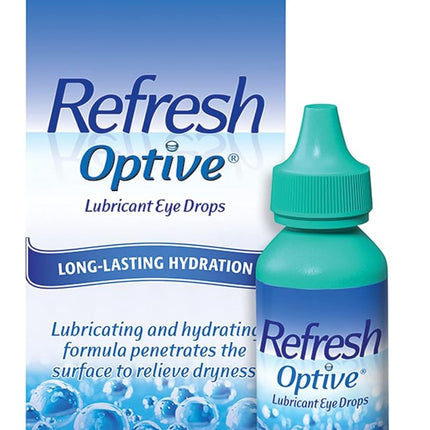Refresh Optive Larmes Lubrifiantes Gouttes Oculaires, 0.5 fl oz (15 ml) Stérile