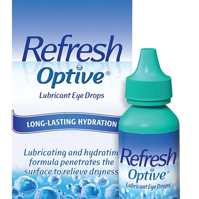 Refresh Optive Lubricant Eye Drops, 0.5 fl oz (15mL) Sterile
