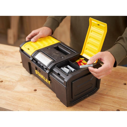 STANLEY 16in One-Touch Toolbox with Removeable Tote Tray, 1-79-216