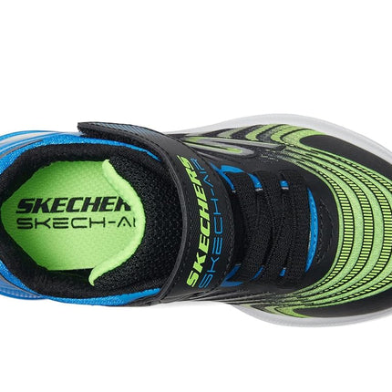 Skechers Boys' Microspec Max Vortivox Trainer, Black, 1 UK Child