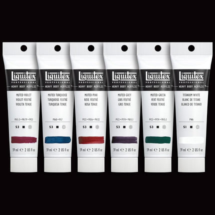 Liquitex Professional Acrylic Heavy Body Set of 6 x 59 ml Muted Colours