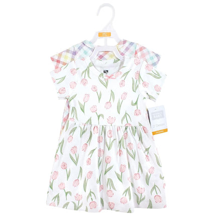 Robes en coton Hudson Baby pour bébés filles, Tulipes roses, 3-6 mois