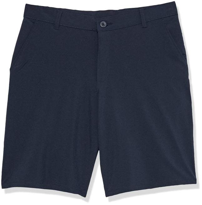 IZOD Boys' School Uniform Flat Front Khaki Shorts,