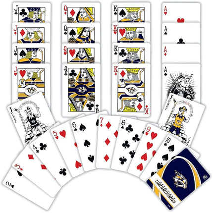 Jeux de société Masterpieces – Cartes à jouer LNH Nashville Predators – Jeu de cartes sous licence officielle pour adultes, enfants et famille