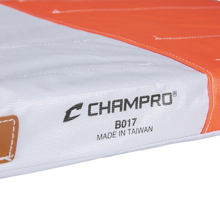 CHAMPRO PVC Quilted Double First Base (Orange/White, 28 x 2-Inch)