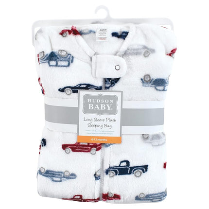 Hudson Baby Unisex Baby Plush Sleeping Bag, Sack, Blanket, Cars, 12-18 Months