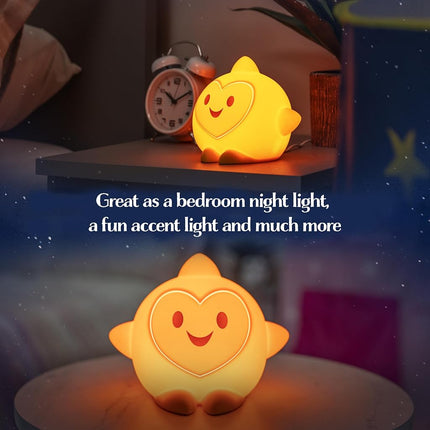 Disney Wish Color-Changing LED Squishy Tabletop Night Light, Fun Lamp, Ideal for Kids, Collectors Bedroom, Bathroom, Play Room, USB or Battery Powered, 79616