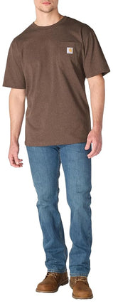 Carhartt Men's Iconic K87 Pocket T-Shirt, Dark Clove Heather, XXXL Tall