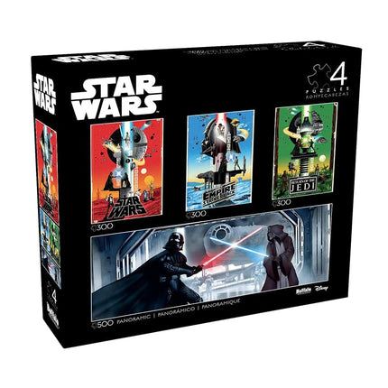 Buffalo Games - Star Wars - 4 x 1 Multipack - Multi Piece Jigsaw Puzzle for Adults - Challenging Puzzle Perfect for Game Nights - Finished Size Varies