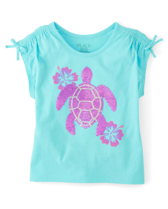 The Children's Place Girls' Cinch Shoulder Graphic