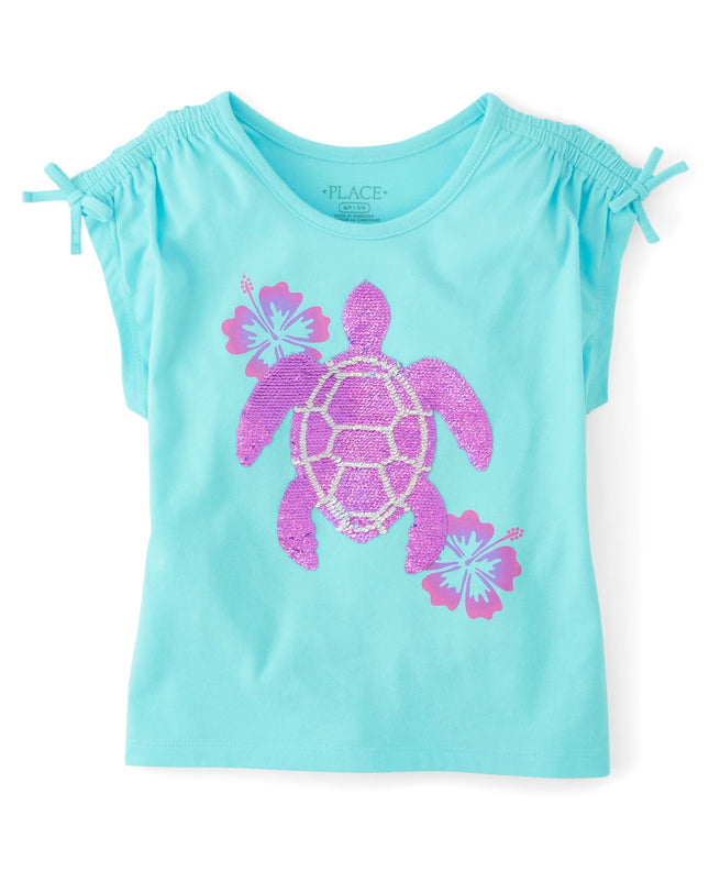 The Children's Place Girls' Cinch Shoulder Graphic