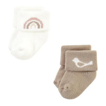 Hudson Baby Chaussettes nouveau-né et en tissu éponge riches en coton unisexe pour bébé, cœur fard, 6-12 mois