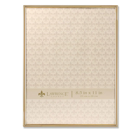 Lawrence Frames 8.5W x 11-Inch H Simply Gold Metal Picture Frame (670081)