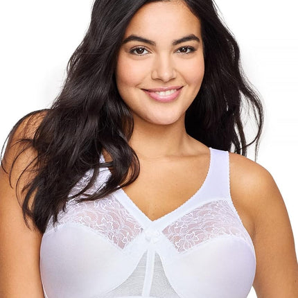 Glamorise MagicLift Original Support Wirefree Bra 1000 (Women's & Women's Plus) White