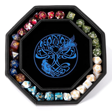 Premium Dice Tray for DND, Detailed World Tree & Triquetra Design – 23 CM