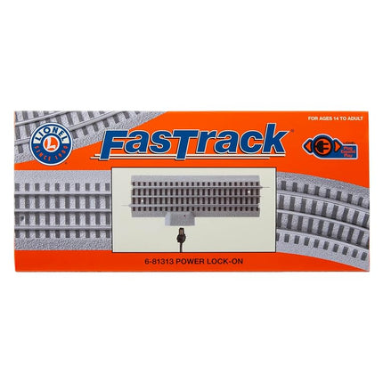 Lionel FasTrack 10" Straight Power Lock-On O Gauge Train Track with Plug-Expand-Play Plug Port