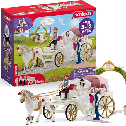 Schleich Horse Club - 109Pc Wedding Carriage Playset - Kids Ages 5+ | 42641