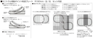 KATO N Gauge Unitram Electric Point Track Plate R180mm Left 40-212 Model Railway Supplies