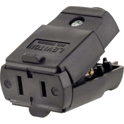 Leviton Connector, 15 Amp, 125 Volt, 2P, 2W, Strai