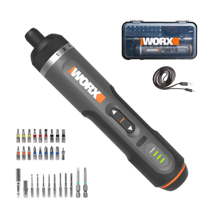 WORX 4V Lithium Screwdriver 30-Piece Accessory Kit