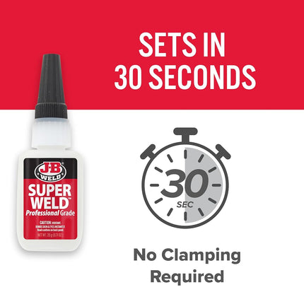 J-B Weld 33120CAN SuperWeld Clear Super Glue, Instant Adhesive, 20 g