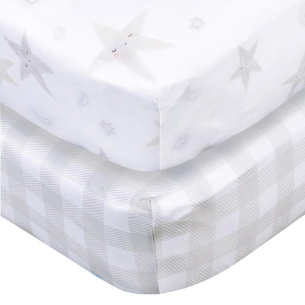 Gerber Baby Unisex 2-Pack Knit Crib Sheet, Celesti