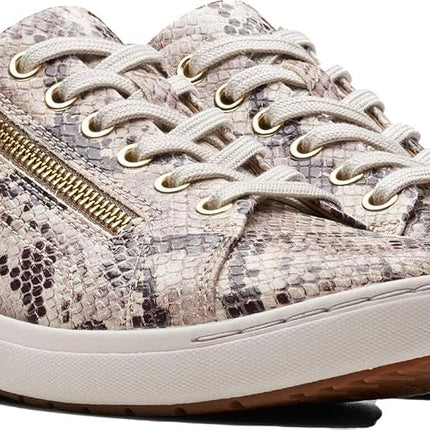 Clarks Women's Sneaker, Snake Print, 3.5 UK Wide