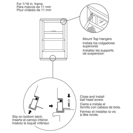 Prime-Line L 5791 Window Screen Hanger, Top Mount (4 Sets)