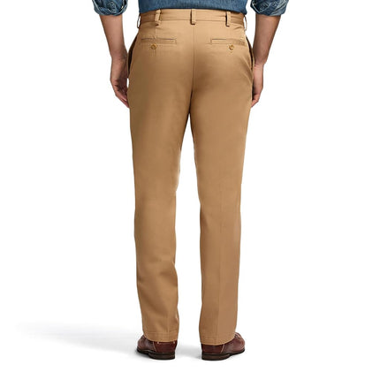 Pantalones Izod American Chino de corte recto y ajuste entallado para hombre, caqui, 36W x 29L