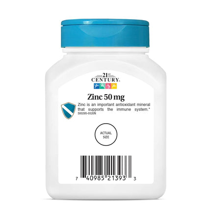 21st Century Zinc 50 Mg (Chelated) Tablets, 110 Count (Pack of 3)