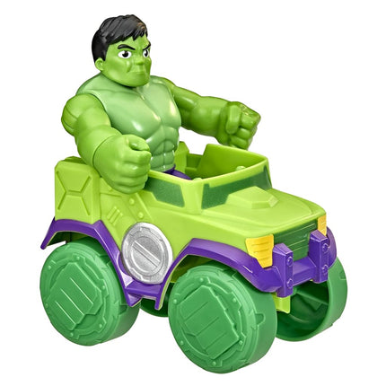Hasbro Marvel Spidey and His Amazing Friends Hulk Action Figure and Smash Truck Vehicle, Pre-School Toy for Children Aged 3 and Up, Multicolor (F3989)