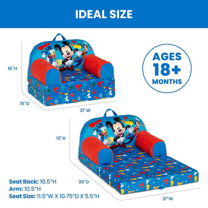 Delta Children Kids Folding Chair, Foam and fabric, Mickey Mouse