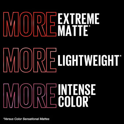 Maybelline New York, Lipstick, Matte & Lightweight, Color Sensational Ultimatte, 1.7g, More Ruby