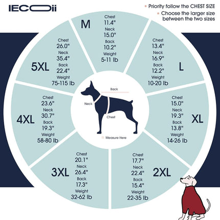 IECOii 2 Pack 3XL Dog Sweater - Fleece Pullover Vest for Large Breeds, Warm Stretchy Fall Winter Coat with Leash Hole, Labrador Retriever, ‌American Bulldog(Size XXXL, Rose Red & Dusty Pink)