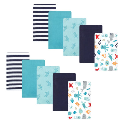Hudson Baby Unisex Baby Cotton Flannel Burp Cloths