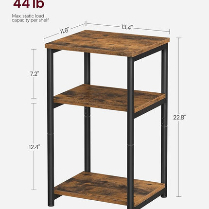 Vasagle LET273B01 Storage Shelf Side Table, Vintage Brown
