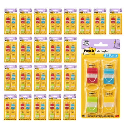 Post-it Tabs, 1 in Solid, Asst Colors, 25/Color, 2