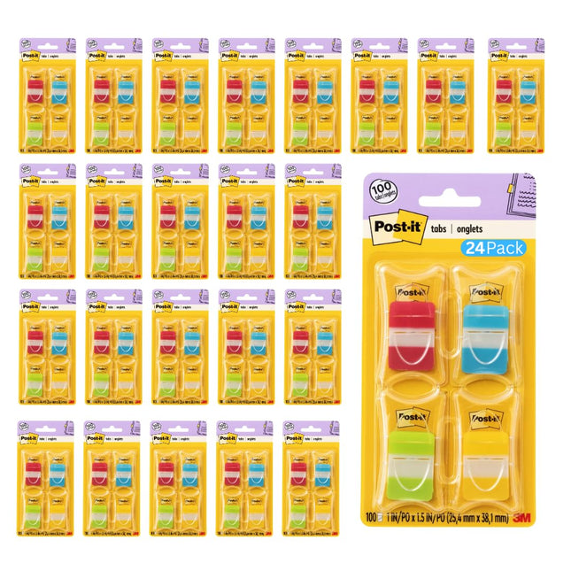 Post-it Tabs, 1 in Solid, Asst Colors, 25/Color, 2