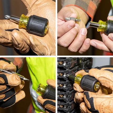 Klein 32561 Screwdriver/Nut Driver Stubby Multi-Bit, Black