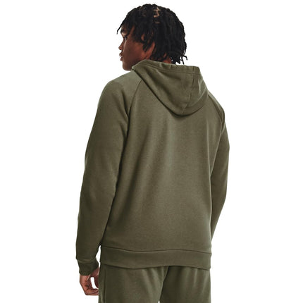 Under Armour Mens Rival Fleece Zip Hoodie - Marine OD Green / / White - XL