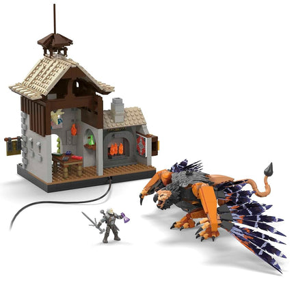 MEGA The Witcher Building Toys for Adults, Geralt's Griffin Hunt with 1170 PIeces, 1 Micro Action Figure and Accessories, for Collectors, HDL28
