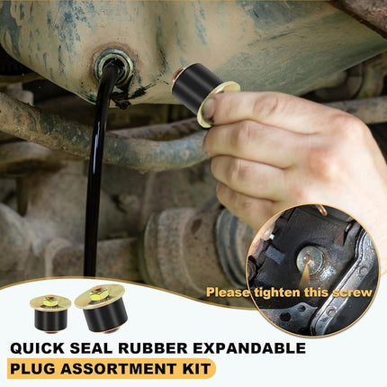 Siptenk 14pcs Freeze Expansion Plugs 3/4" 7/8" 1" 1-1/8" 1-1/4" 1-3/8" 1-1/2", 7 Sizes Automotive Rubber Freeze Frost Plug Fit Hole Size: 3/4" to 1-1/2" (19mm-38mm)