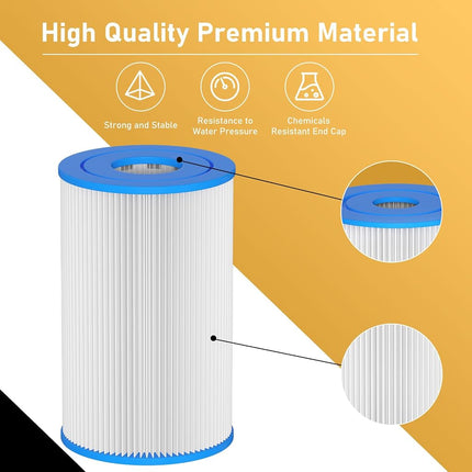Macaberry 20 Micron 5" x 2.5" Water Filter Replacement Cartridge (8-Pack) Compatible with Any Cold Plunge System, Ice Bath, Ice Pod, Under-Sink Filters