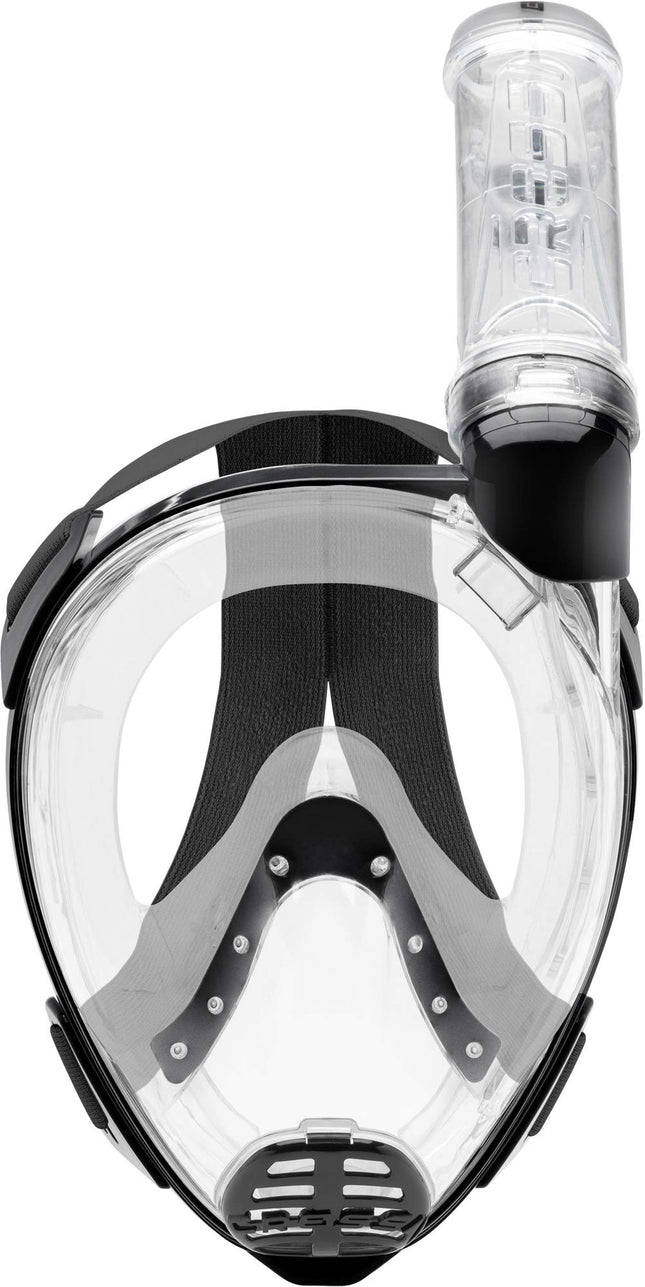 Cressi Baron Full Face Masks, Clear/Black, M/L
