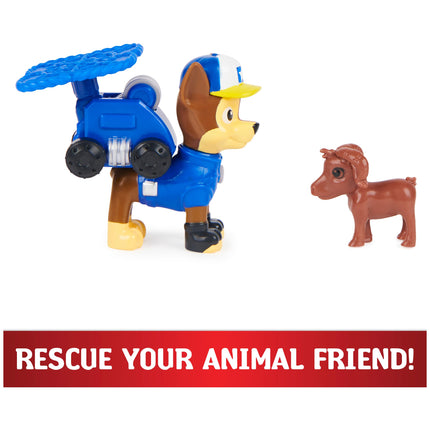 Patrulla Canina, Cachorros de Camiones Grandes, Figura de Acción de Chase con Dron de Rescate Acoplable, Cápsula de Centro de Mando y Amigo Animal, Juguetes para Niños de 3 Años en Adelante