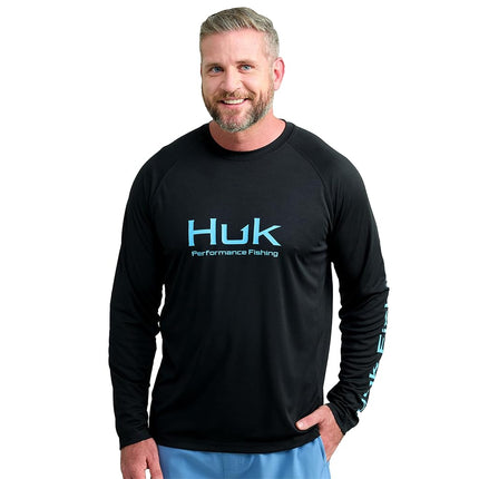 HUK Men's Pursuit Vented Long Sleeve, 30 UPF Fishi