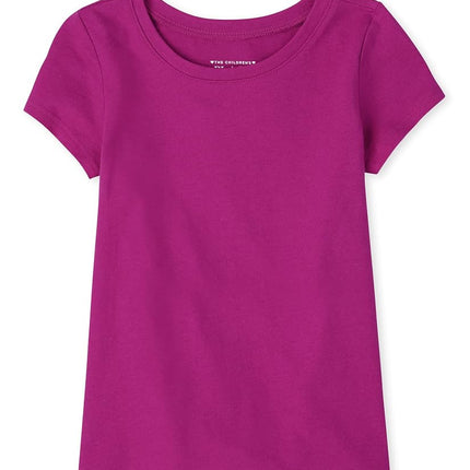 The Children's Place Baby Girls' Short Sleeve Layering Tee T-Shirt, Aurora Pink, 18-24 Months